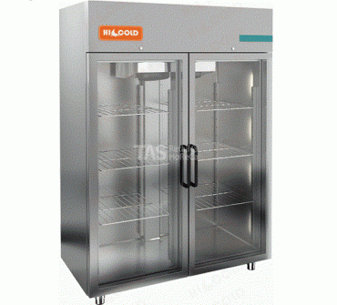 Шкаф холодильный со стеклянными дверьми HICOLD A140/2NEV